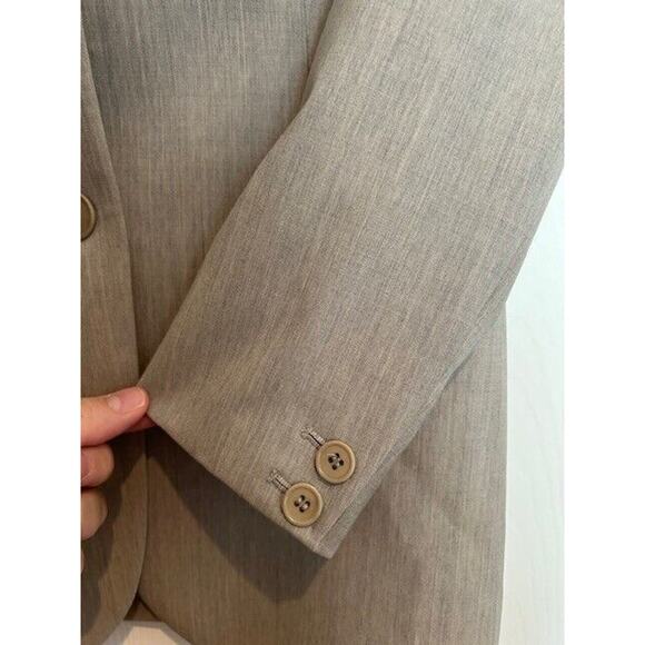 THEORY Beige Taupe Wool Blazer 2-button Suit Jacket Work Business Women's 4 - Picture 13 of 14